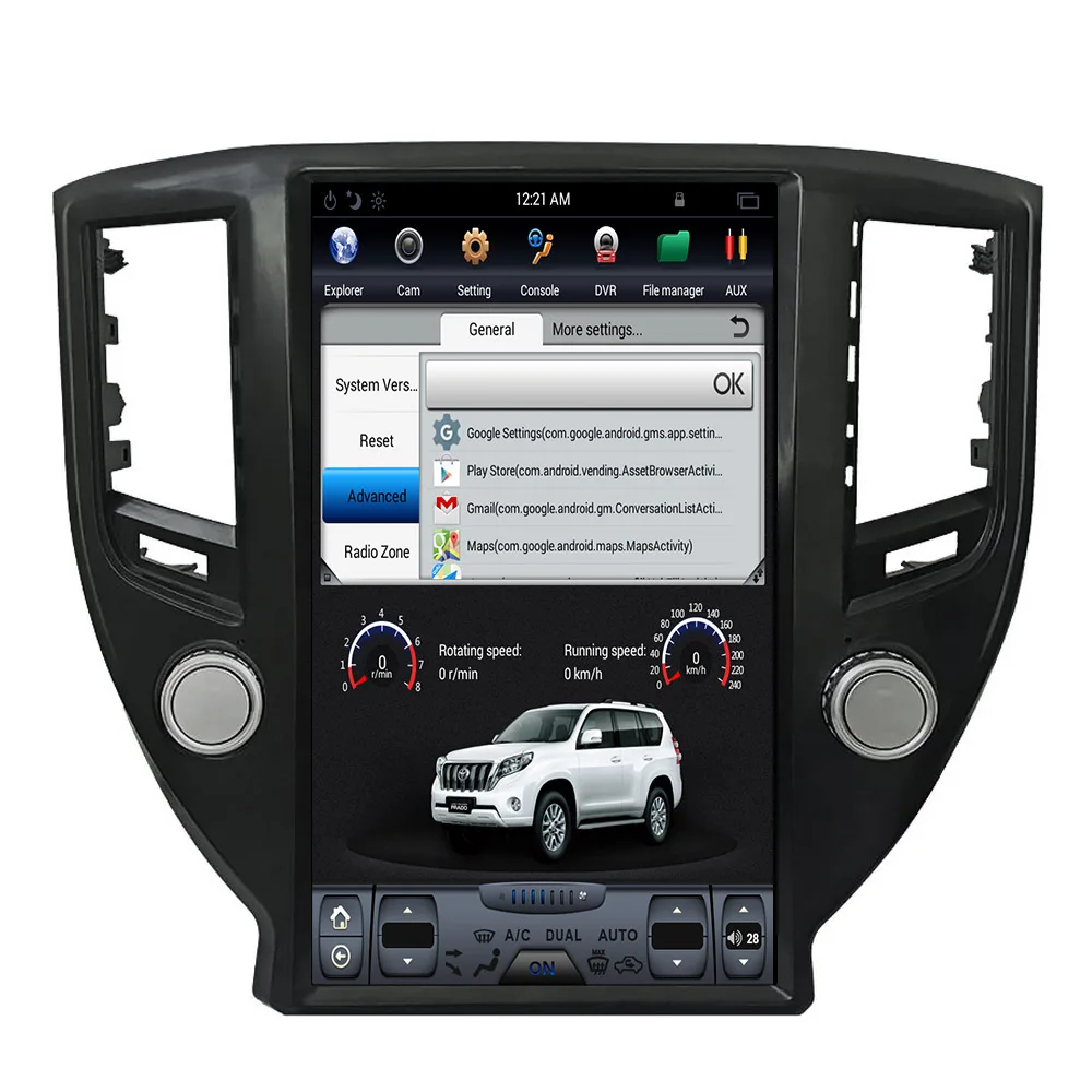 Автомобильная Мультимедийная магнитола Tesla style с GPS-навигацией для TOYOTA CROWN четыре