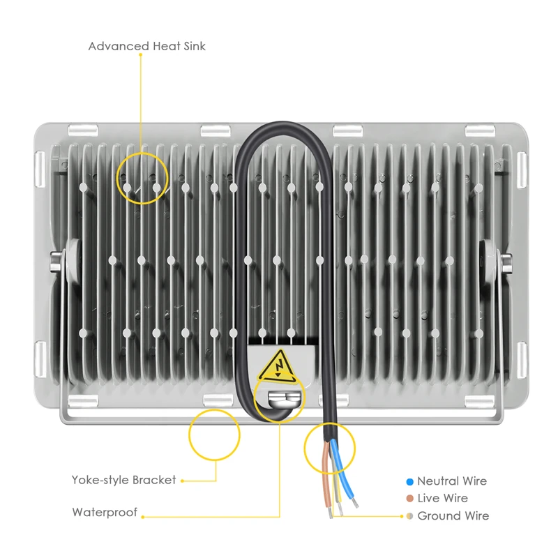 LAIDEYI 300 Вт 220V Высокая Мощность Светодиодный прожектор Водонепроницаемый IP67 30000LM