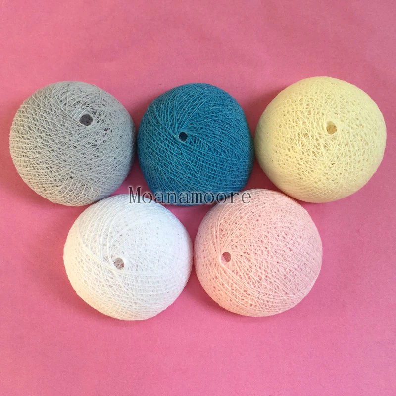 Смешанный цвет 4 м на батарейках теплый белый Led ватный шар Гирлянда Свет Фея свет