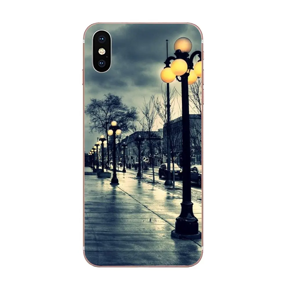 Мягкий чехол из ТПУ с рисунком для телефона дорожный пейзаж Apple IPhone X XS Max XR 4 4s 5 5C 5S