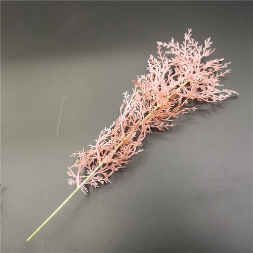 23cm light pink 1 шт. декоративное растение поддельные коралловые травы с листьями декорации стены DIY ВЕНОК аксессуар Блестящий Фон для фотосессии украшения - Цвет: 23cm light pink