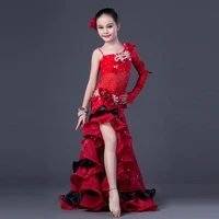 2018 new professional luxury bellydance costume girls mesh chiffon oriental dance competition topskirt 2pcs m l