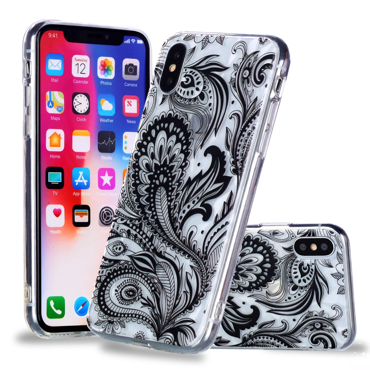 Fundas For iPhone X 8 7 Plus 6 S Phone Case Colorful Soft TPU Carcasas Back Cover New Design 2018 XS |