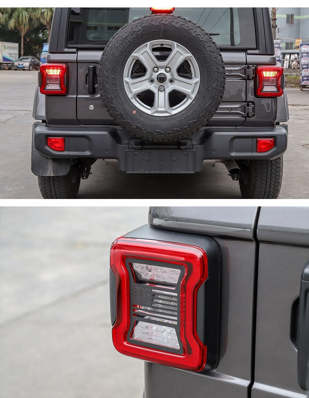 MOPAI Lamp Hoods for Jeep Wrangler JL Rear Tail Light Lamp Cover Decoration Guard for Jeep JL Wrangler Accessories