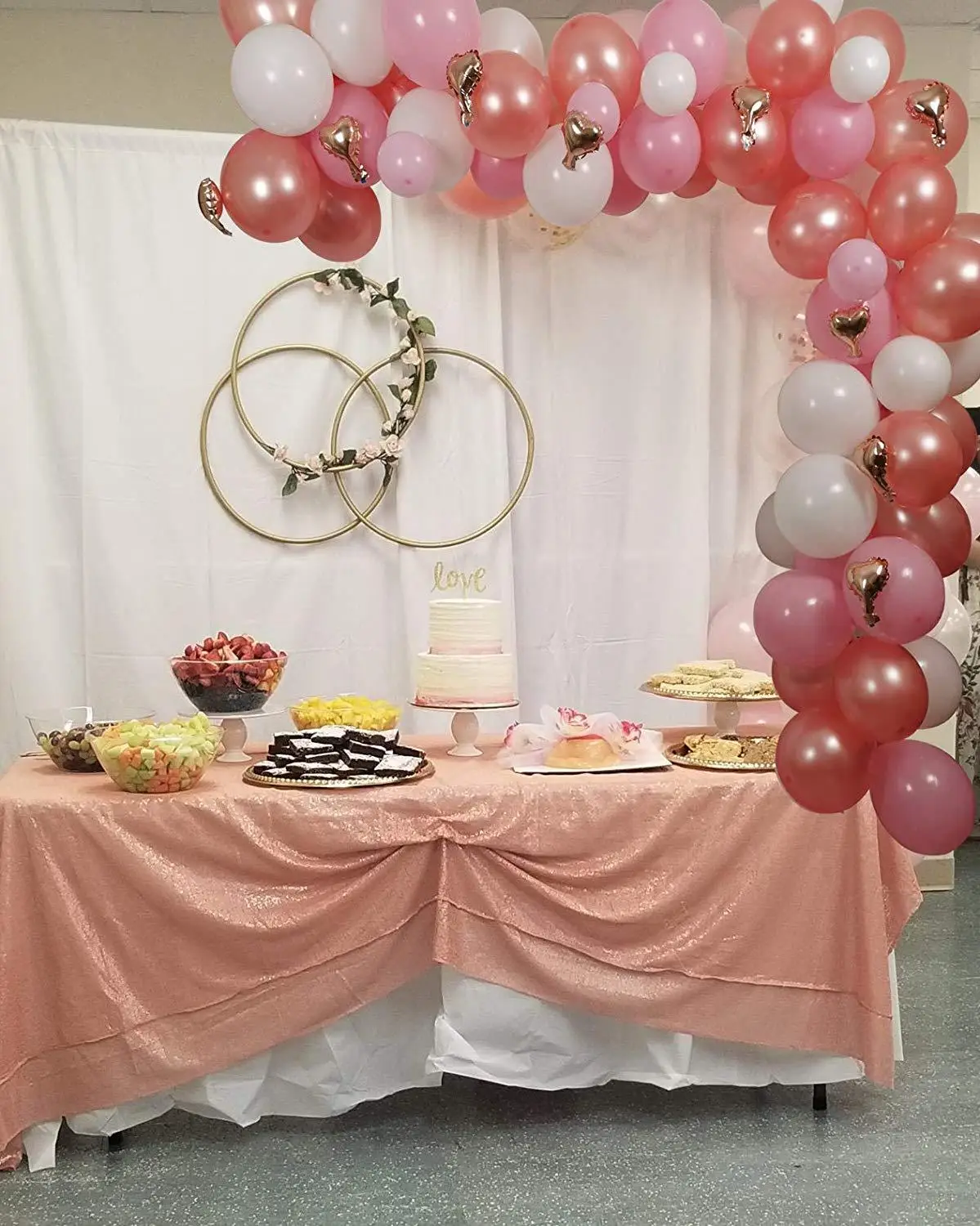 

100PCS rose gold Party Balloons Arch and Garland for Wedding Baby Shower Party Supplies