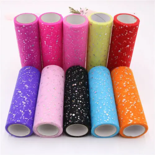 Home 15cm 10Yard Glitter Sequin Tulle Roll Crystal Organza Sheer Gauze Table Runner NEW | Дом и сад