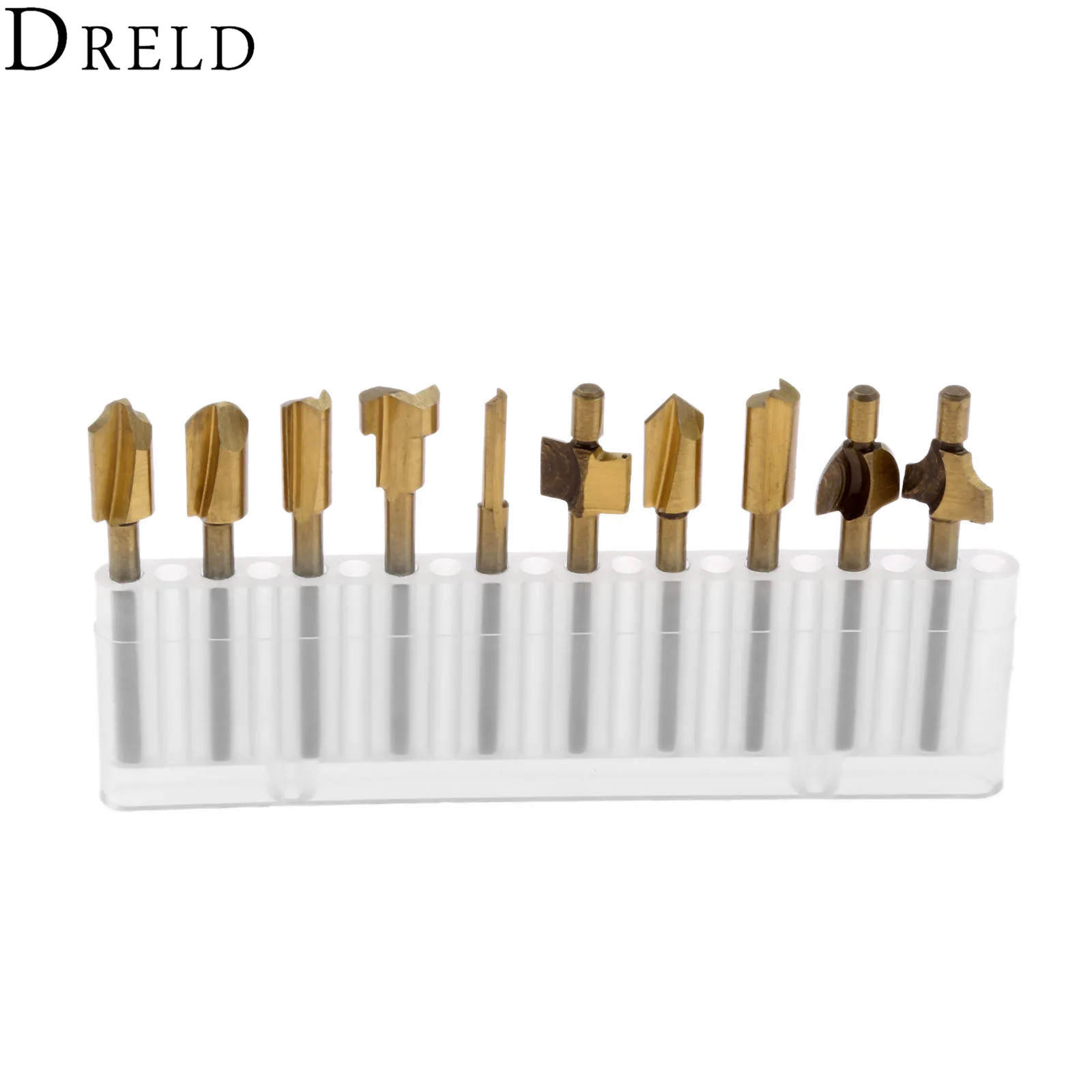 

Деревообрабатывающий инструмент DRELD с хвостовиком 1/8 дюйма, сверла по дереву из быстрорежущей стали, фрезы по дереву с фильтрующим покрытие...