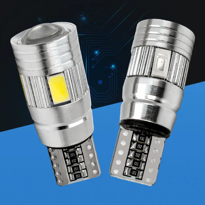 10X T10 W5W 168 501 194 CANBUS без ошибок OBC 6 SMD 5630 5730 светодиодный с прожектором объектива