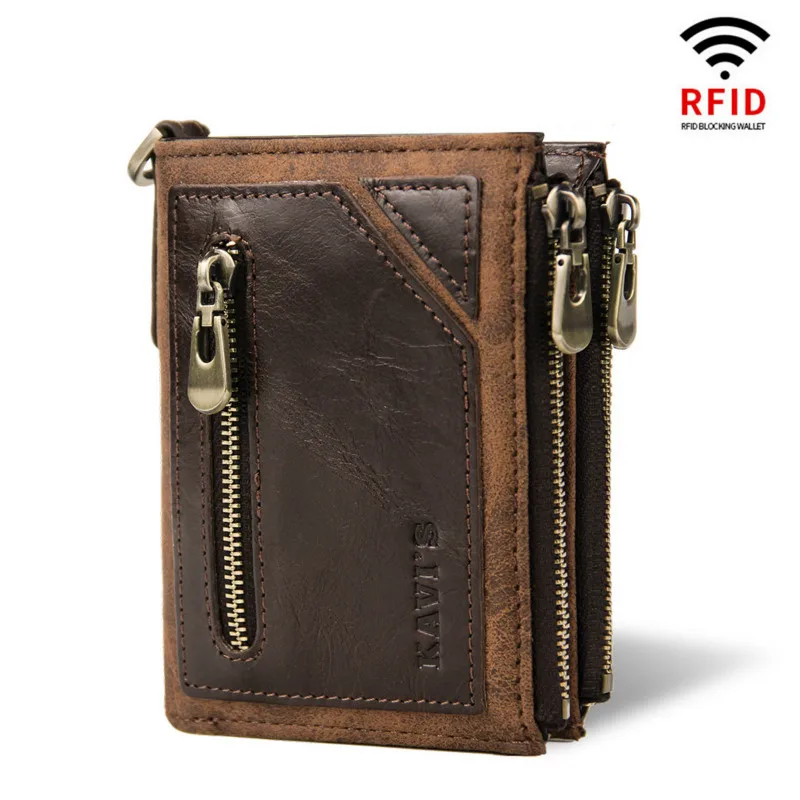 Мужской кошелек из натуральной кожи на молнии|Мужские кошельки| |