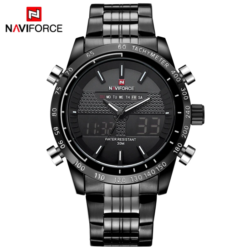 Часы наручные NAVIFORCE мужские кварцевые стальные аналоговые