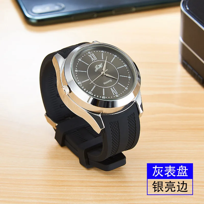 

Creative multi-function electronic cigarette lighter men's watch metal windproof USB charging watch lighter Silicone date clock