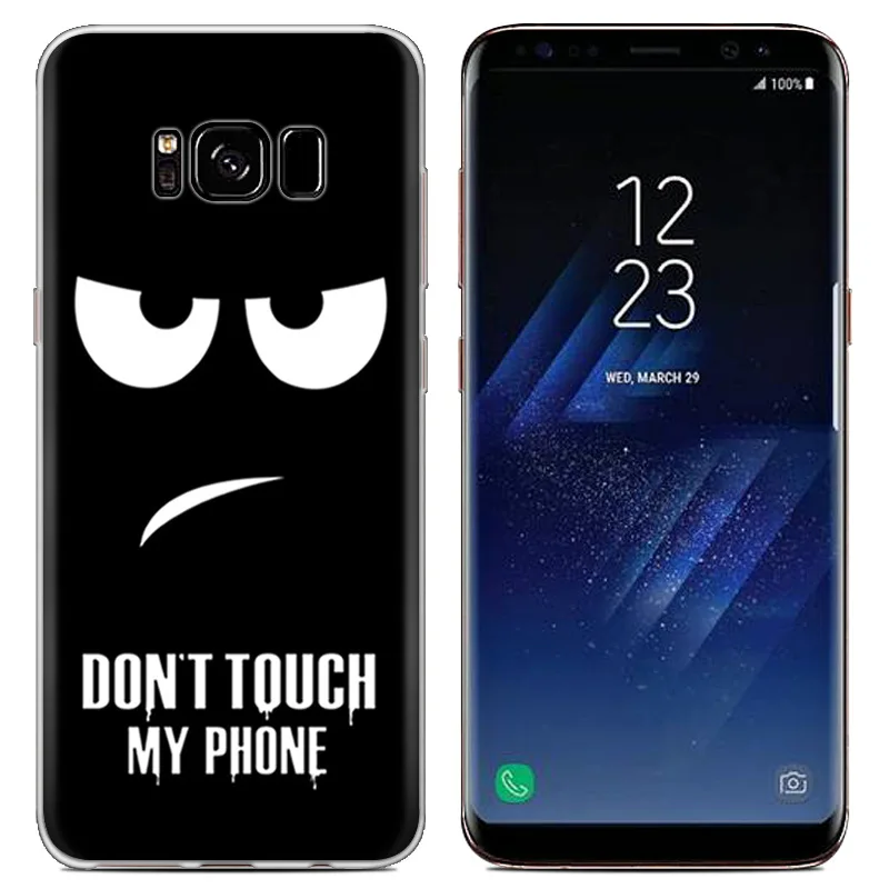 Lulumi черный Smilely Телефон чехол для Samsung Galaxy S8 5.8 дюйма не прикасайтесь мой телефон