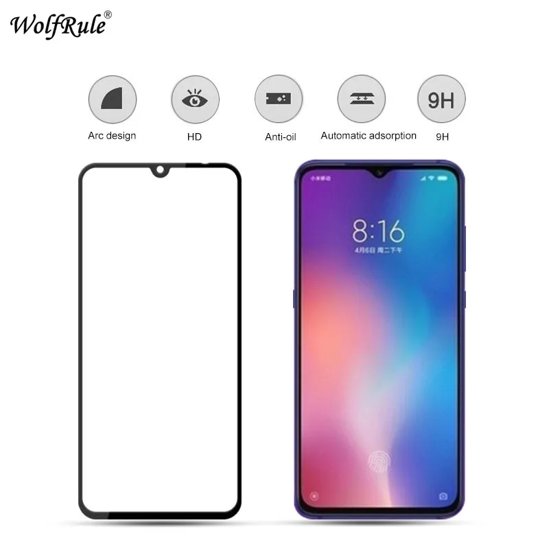 2 шт. Защита ЖК экрана для Xiaomi Mi 9 SE закаленное стекло полное покрытие CC9
