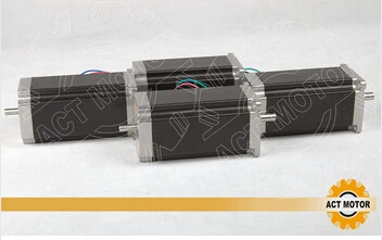 Фото ACT 4PC Nema23 шаговый электродвигатель 23HS2442B двойной вал 4-проводной 425oz-in 112 мм 4.2A ACT 4PC Nema23 шаговый электродвигатель 23HS2442B двойной вал 4-проводной 425oz-in 112 мм 4.2A