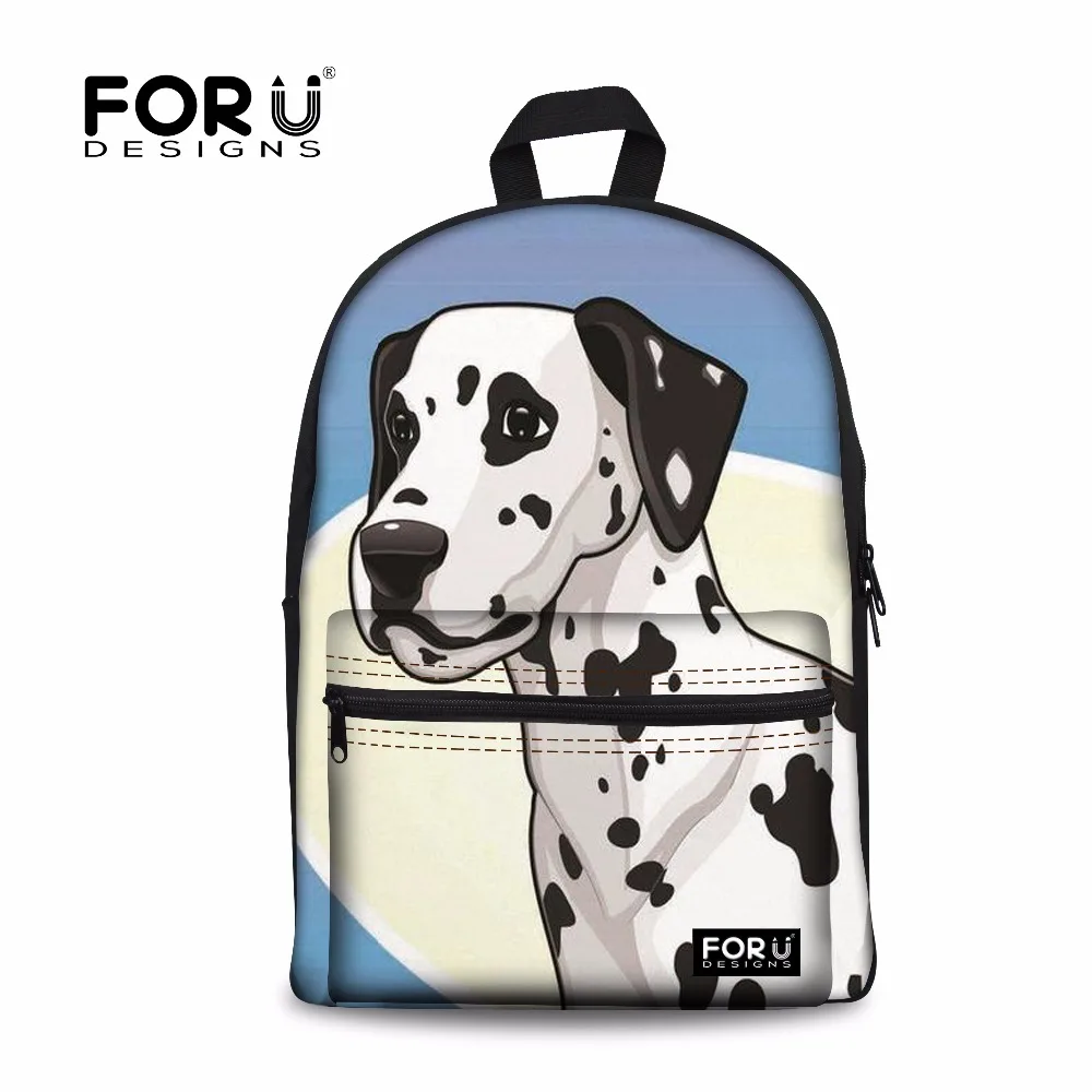 Школьные ранцы FORUDESIGNS детские рюкзаки для девочек с принтом далматинцев школьные