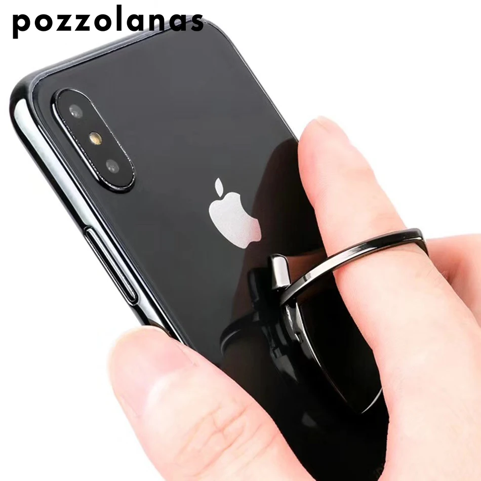 Pozzolanas металлический держатель для кольца на палец iPhone XS 8 Samsung кольцо телефона