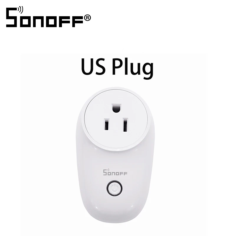 S26 US Sonoff S26 Базовая WiFi умная розетка AU/CN/EU/UK/US Беспроводная вилка умный дом переключатель питания розетки работают с Alexa Google Assistant - Комплект: S26 US