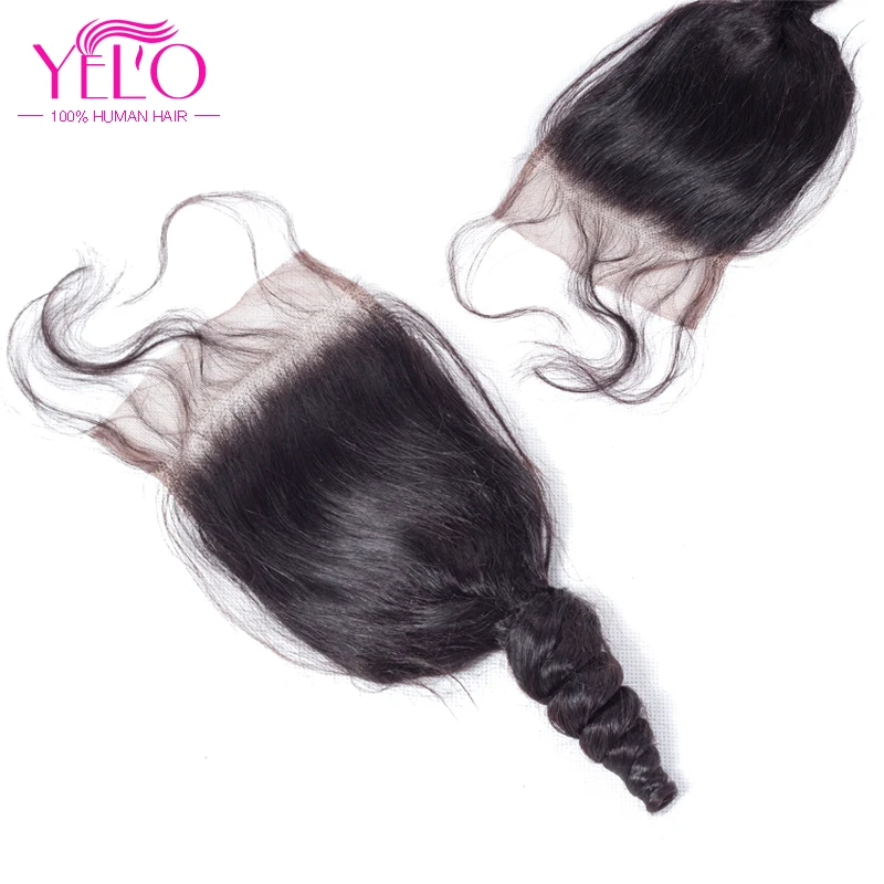 YELO бразильские волосы свободные волнистые в наборе с закрытием 100% натуральные