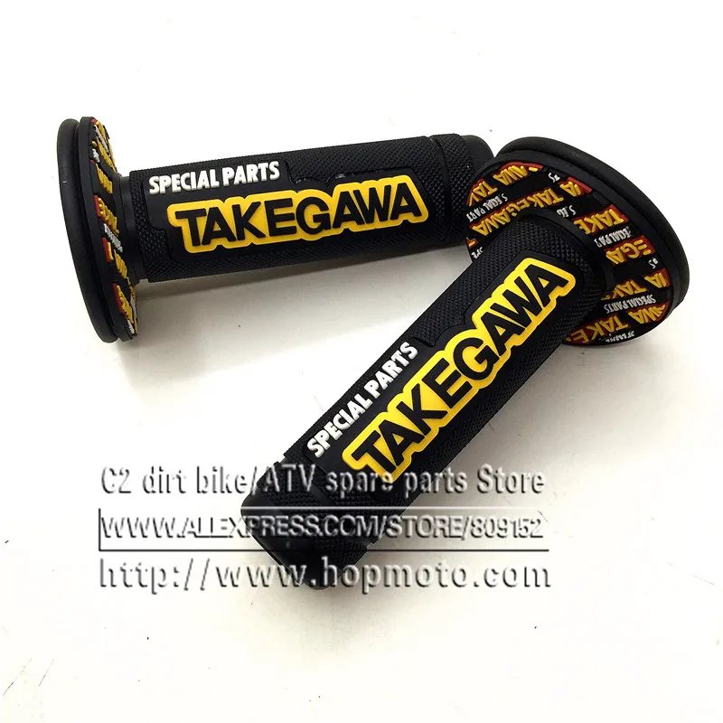 Рукоятка шарнирная желтая для мотоцикла 7/8 дюйма|handlebar hand grips|bike motocrosspit bike |