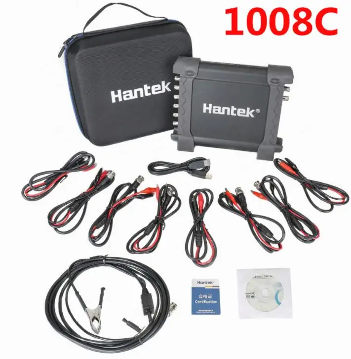 1008C Hantek 1008C 8CH 12 бит PC USB Автоматический прицел/DAQ/8CH Программируемый генератор osciloscopio Hantek1008 для автомобиля диагностический инструмент - Цвет: 1008C