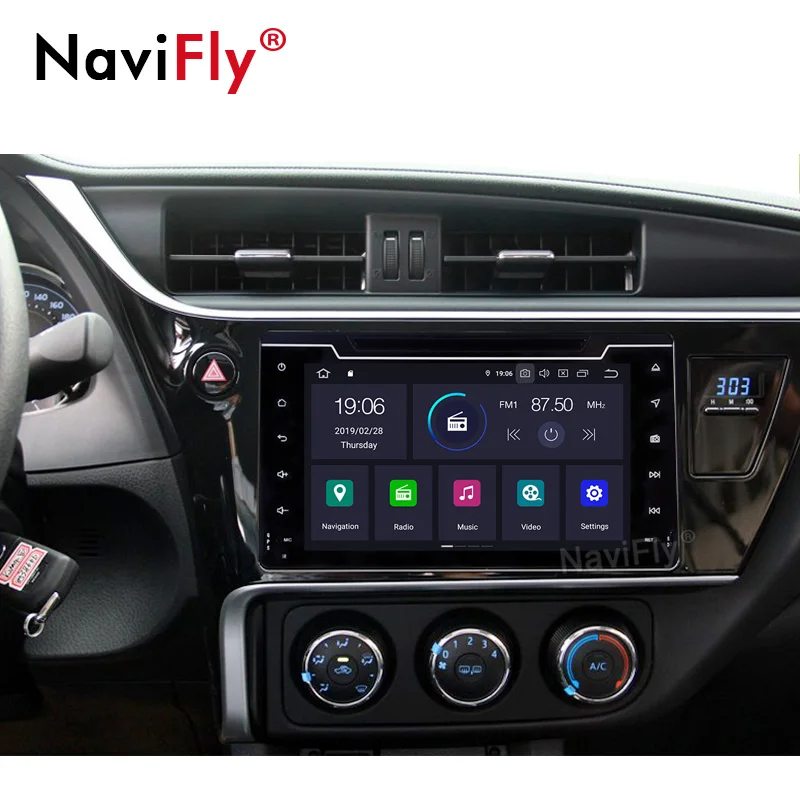 Android9.0 wifi 3G автомобильный аудио gps навигатор для Toyota Corolla 2017 Радио dvd-плеер Bluetooth