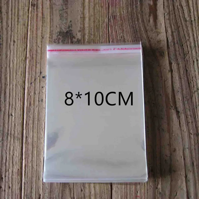 Прозрачный из целлофана с застежкой/BOPP/Полиэтиленовые пакеты 8*10 см Прозрачные