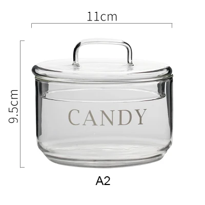Candy with lid Бытовая фруктовая чаша с крышкой термостойкая прозрачная миска для супа круглая креативная Милая - Цвет: Candy with lid