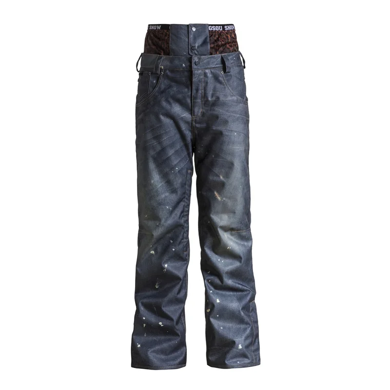 Мужские лыжные брюки с одной тарелкой ковбойские в Корейском стиле уличные