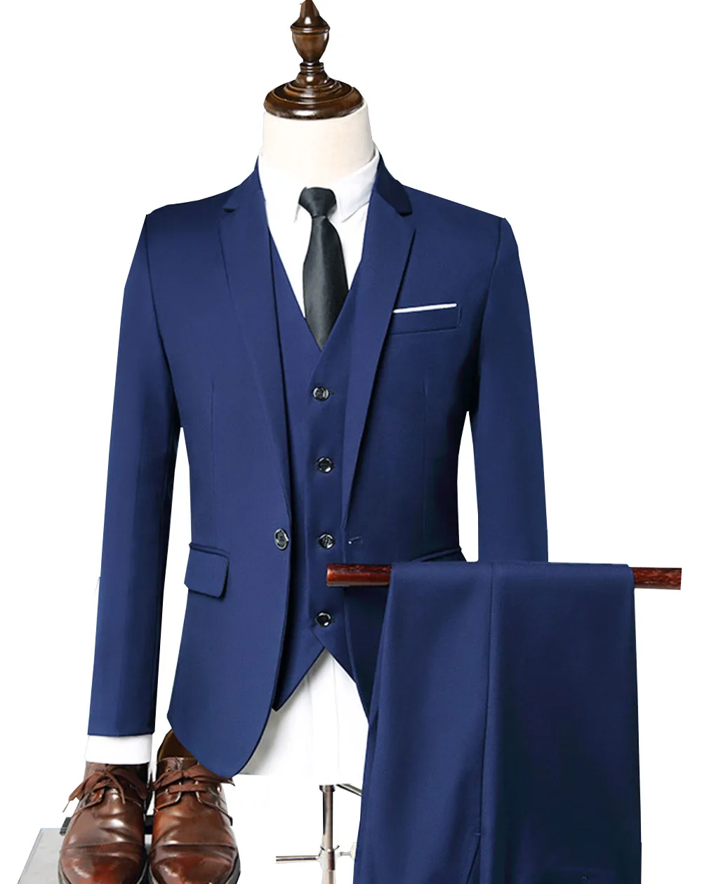 Man's Suit One Button Suit Blazer 3 Pieces Jacket Vest Pants For Bridegroom Suits For Wedding