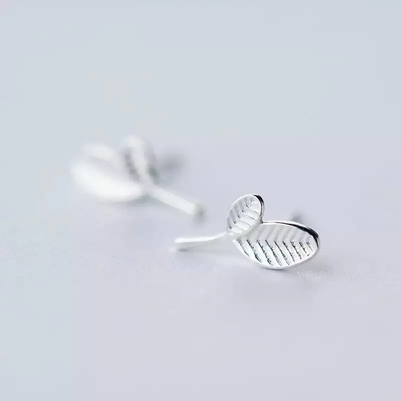 SMJEL новые минималистичные серьги гвоздики в виде листьев для женщин