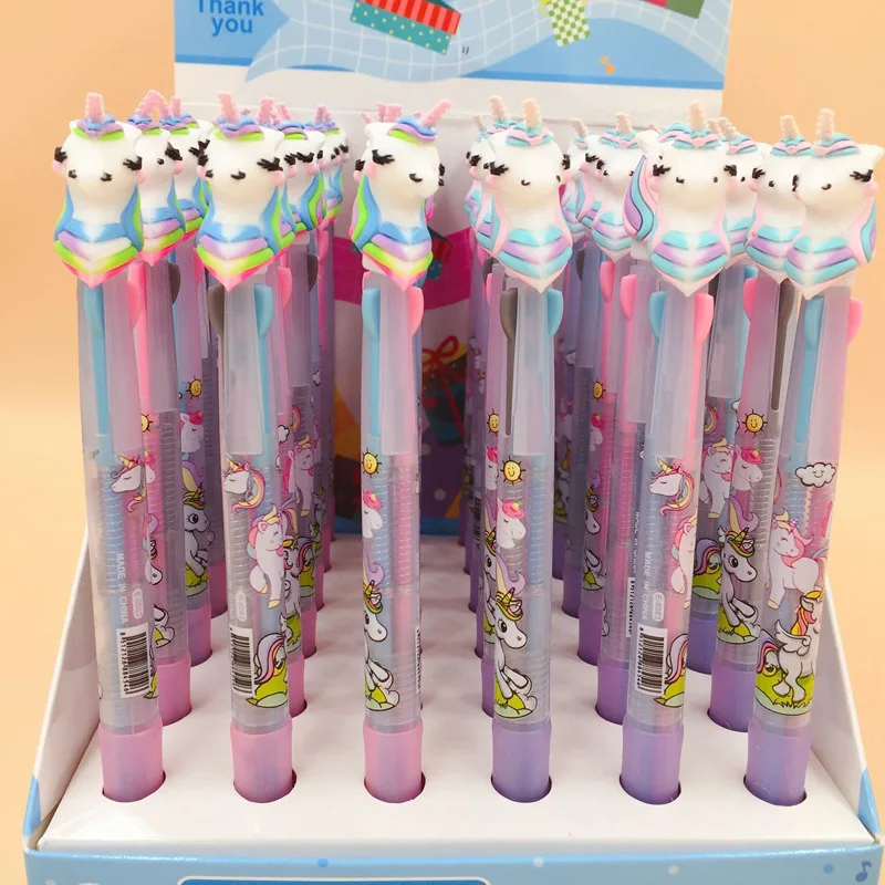 

13 pcs or 36pcs/Lot Color Unicorn Gel Pens 0.5mm Roller Ball Black Ink Pen Writing gift
