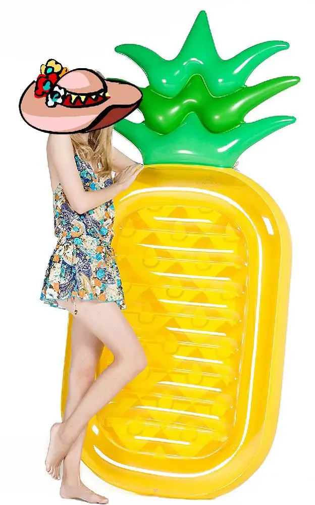 Mounchain Inflatable Lake River Water Float Giant Tropical Pineapple Raft Lounge Chair for Swimming Pool | Спорт и развлечения
