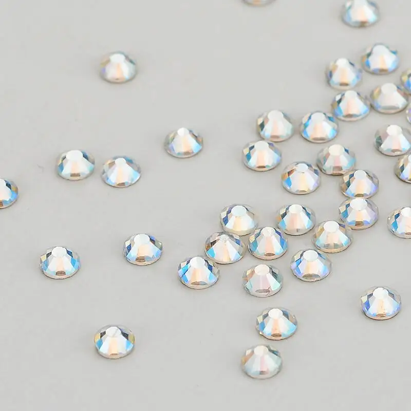 Голубой лунный свет хрустальные золотые задние плоские стеклянные стразы без