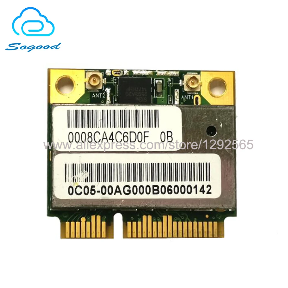 Atheros AR9280 AR5BHB92 Двухдиапазонная 2 4G & 5G 300 Мбит/с 802 11 a/b/g/n PCI E Половина мини карты
