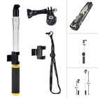 Телескопический монопод для селфи Gopro с выдвижной планкой и зажимом для пульта дистанционного управления Wi-Fi для GoPro Hero 6 5 4 3 + Xiao mi Yi 4K