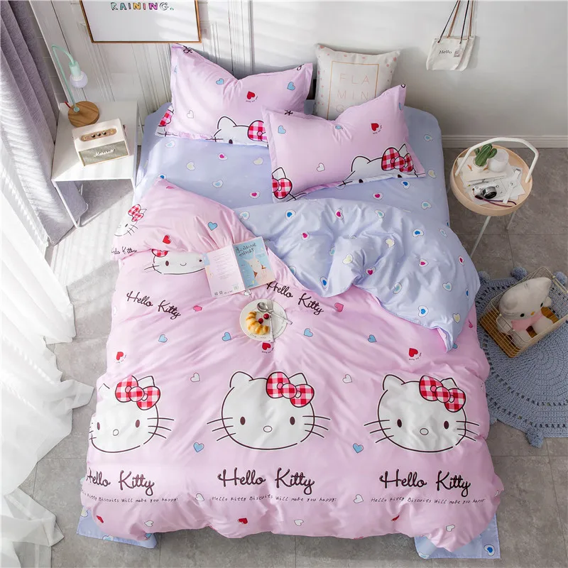Домашний текстиль комплект постельного белья с рисунком Hello Kitty детское