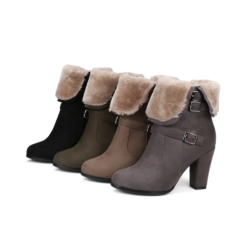 MORAZORA/Большие размеры 34 43 зимняя обувь модные зимние ботинки в стиле панк женские
