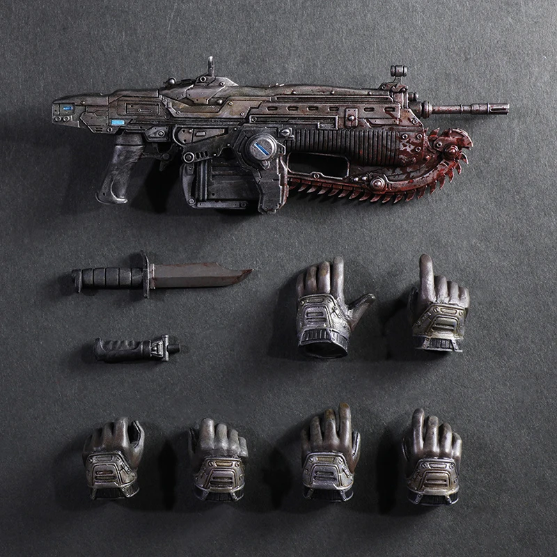 Play Arts Kai PA Маркус Fenix игра Gears of War 3 военная машина фигурка Коллекция Модель игрушки 26 см