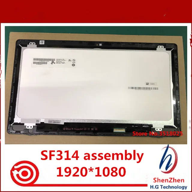 14 ''FHD 1920X1080 Для acer SF314 swift S30-20 ЖК-экран+ не сенсорный экран с рамкой в сборе