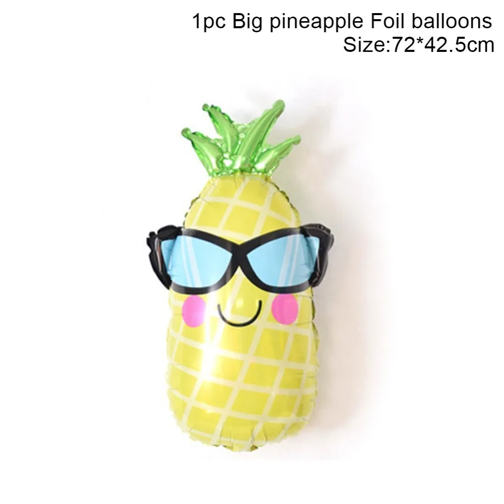 Pineapple Гавайские украшения тропические вечерние ананасовые фрукты вечерние украшения большие фольги Воздушные шары Luau летние товары для дня рождения - Цвет: Pineapple