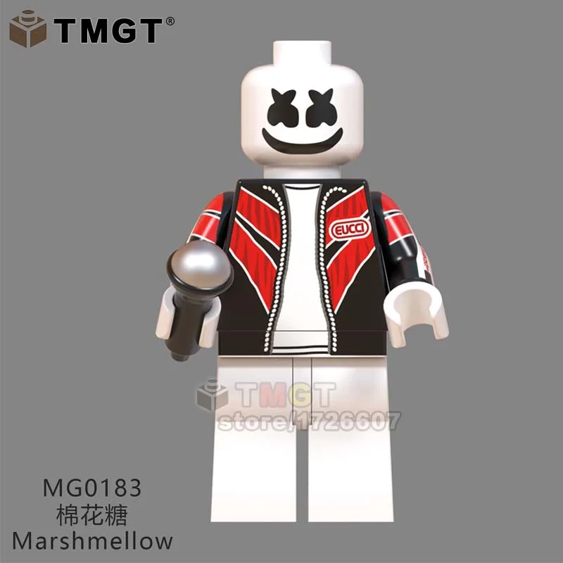 MG0183 Marshmellow DJ рок певцы игрушки WM6064 микрофон молоток Фредди Меркурий поцелуй Группа Стэнли пол строительные блоки подарки для детей - Цвет: MG0183