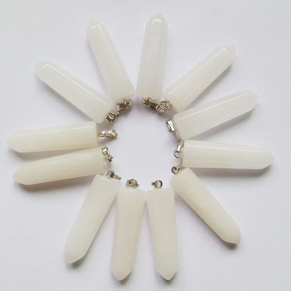 2018 модные горячие продажи натуральный камень шестиугольная колонна Подвески