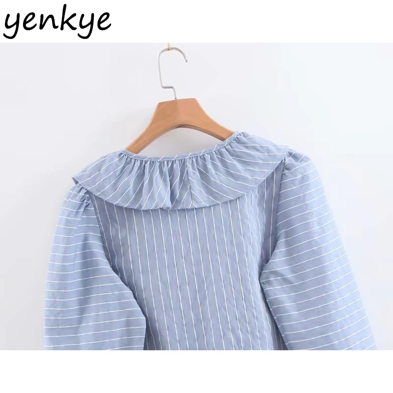 Новый дизайн Женская Вязаная блуза с запахом и v образным вырезом длинными