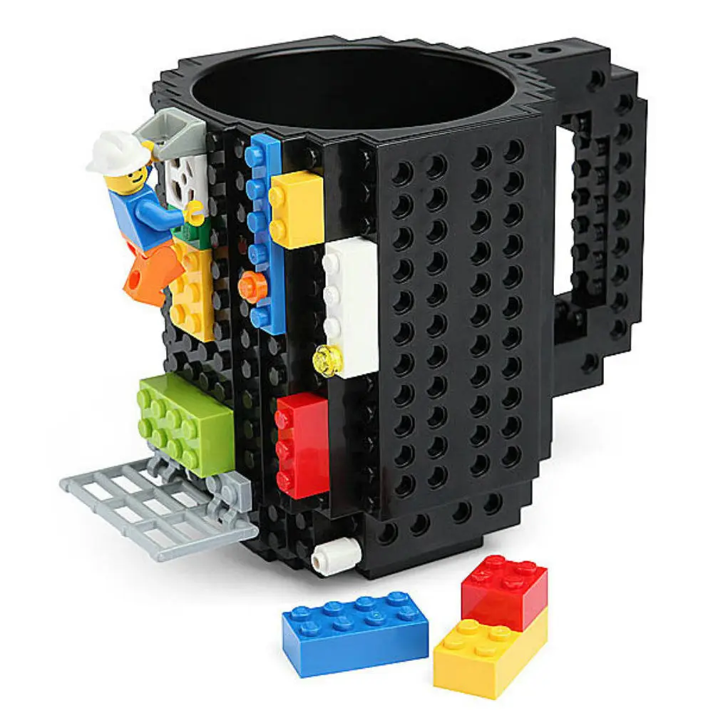 Бесплатная доставка 1 штука строительные кирпичные кружки Lego блоки кофейная