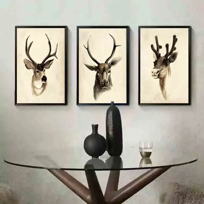 Декор для стен с принтом Овцы минималистичный художественный холст животных