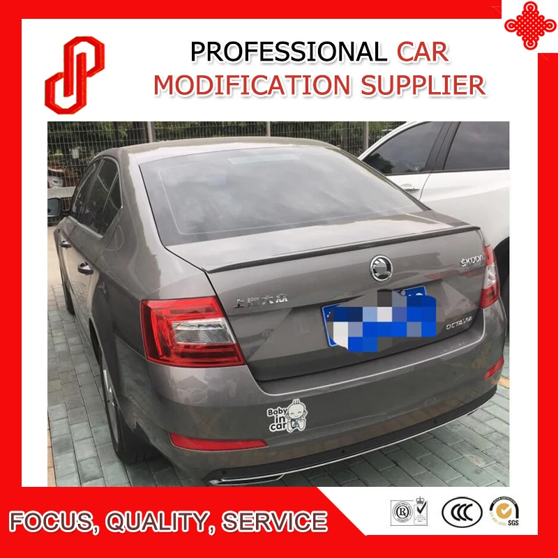 Горячая продажа ABS праймер черный белый красный и ect Цвет задний спойлер для Octavia