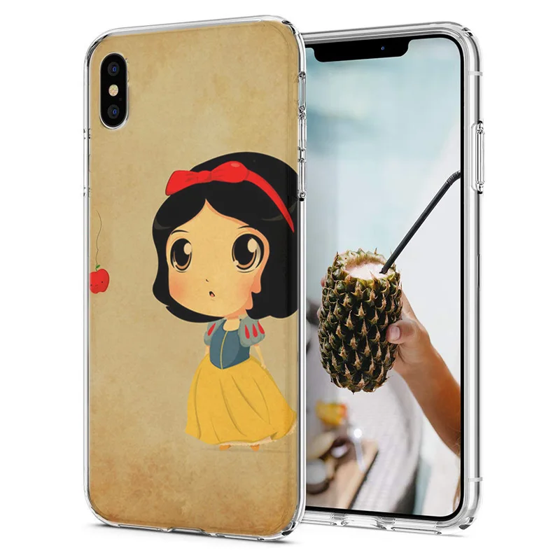 Soft Phone Case For iPhone 6 7 XS Max Covers TPU Colorful Princess Mickey Minnie Pattern Fundas X XR F091 |