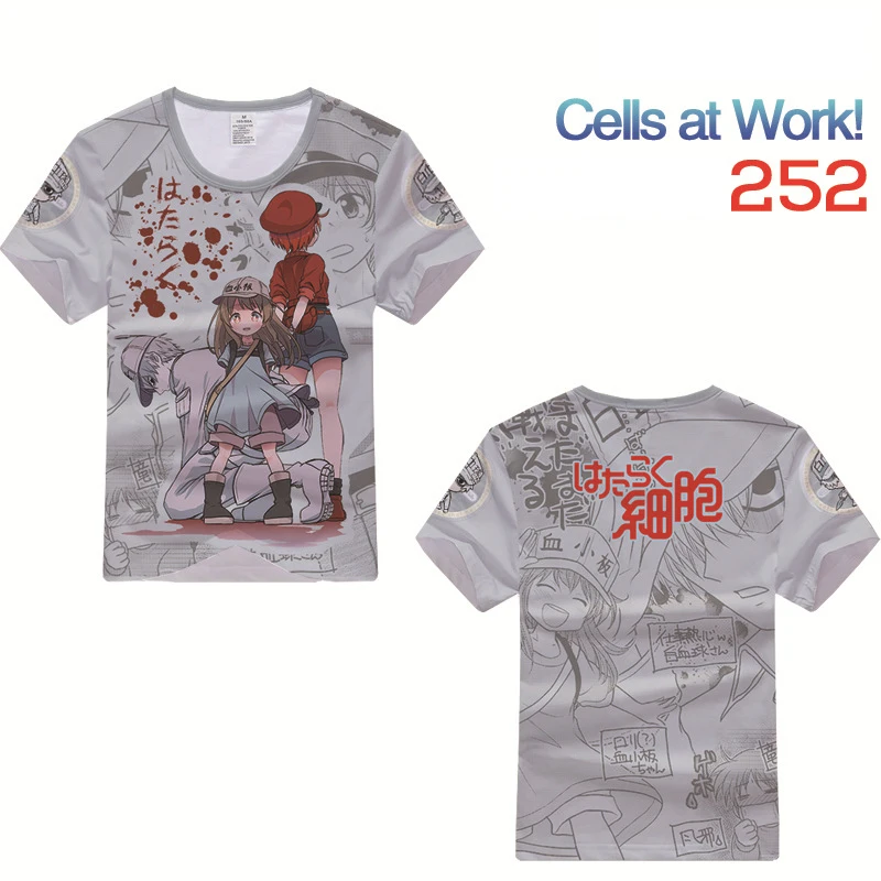 Cells at Work Platelet косплей футболка летние футболки с круглым вырезом топы| |
