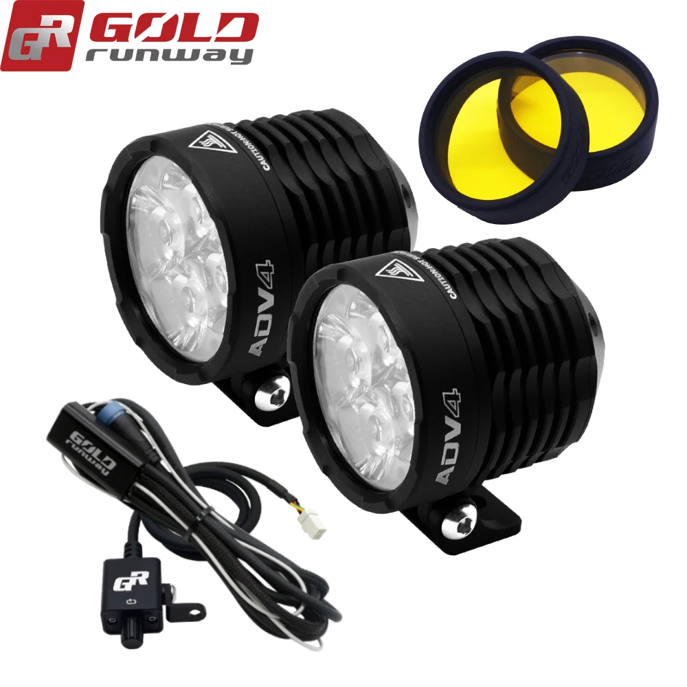 Золотой Подиум ADV4 мотоциклетные фары XPL V5 32W 3600LM 6000K светодиодный прожектор для мотоцикла
