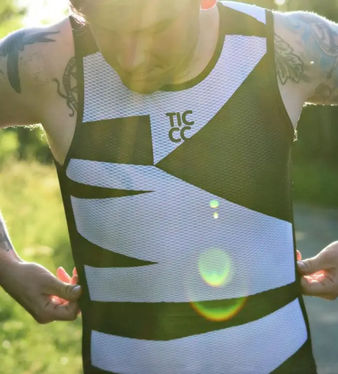 Black White sleevele Команда RC Велоспорт baselayer мужские полосатые велосипедные трусы велосипедиста розовый и черный сетка спортивная одежда из полиэстера Капа де база де Малла - Цвет: Black White sleevele